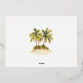 メレカリキマカ写真ハワイアンクリスマス金ゴールド 箔シーズンカード (裏面)