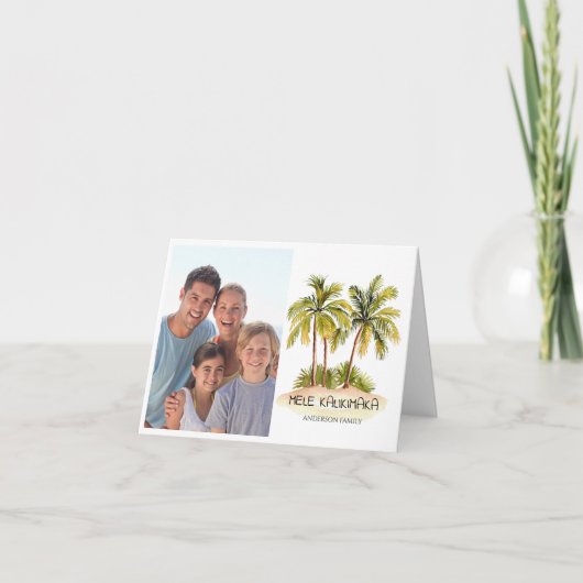 メレカリキマカ写真ハワイアンクリスマス シーズンカード (正面)