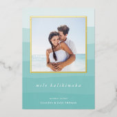 メレカリキマカ水カラーストライプ写真 箔シーズンカード (正面)