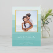 メレカリキマカ水カラーストライプ写真 箔シーズンカード (立ち正面)