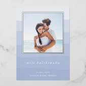 メレカリキマカ水カラーストライプ写真 箔シーズンカード (正面)