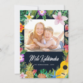 メレカリキマカ熱帯エレガントクリスマスフォト シーズンカード