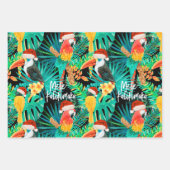 メレカリキマカ熱帯ジャングルバード ラッピングペーパーシート (正面2)