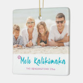 メレカリキマカ熱帯ハワイアンクリスマスフォト セラミックオーナメント (左)