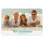 メレカリキマカ熱帯ハワイアンクリスマスフォト マグネット (横)