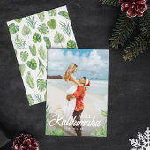 メレカリキマカ熱帯パームクリスマスフォト シーズンカード