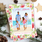 メレカリキマカ熱帯フローラクリスマスフォト シーズンカード