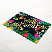 メレカリキマカ熱帯花ハワイアン 箔シーズンカード (回転した状態)