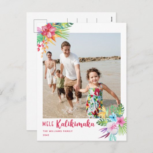 メレカリキマカ熱帯花フォトポストカード シーズンポストカード (正面/裏面)