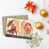 メレカリキマカ白いブラシスクリプトクリスマスフォト シーズンカード