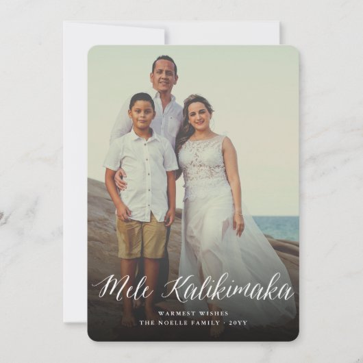 メレカリキマカ脚本モダンクリスマス写真 シーズンカード (正面)