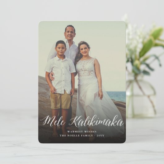 メレカリキマカ脚本モダンクリスマス写真 シーズンカード (スタンド正面)