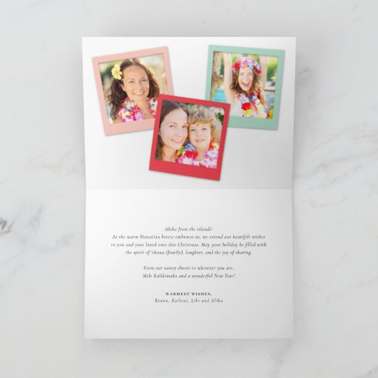 メレカリキマカ脚本モダンクリスマス写真 シーズンカード (内部)
