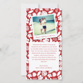 メレカリキマカ赤いグローのクリスマスグリーティングフォト シーズンカード (裏面)