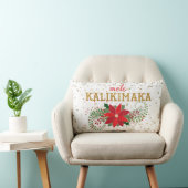 メレカリキマカ金ゴールドグリッターポインセチア ランバークッション (椅子)