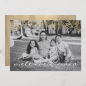 メレカリキマカ金ゴールドパームツリーホリデーフォトカード シーズンカード (正面/裏面)