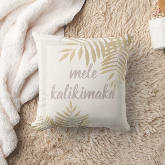 メレカリキマカ金ゴールドパームツリー装飾用クッション クッション (ブランケット)