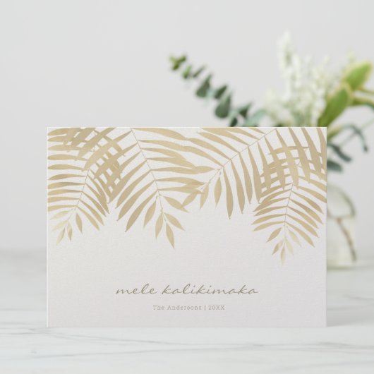 メレカリキマカ金ゴールドパーム離れスクリスマスカード シーズンカード (スタンド正面)