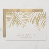 メレカリキマカ金ゴールドパーム離れスクリスマスカード シーズンカード (正面/裏面)