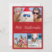 メレカリキマカ3フォトコラージュシンプルクリスマス シーズンカード (正面)