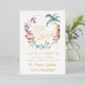 メレカリキマカ |アイランドクリスマス招待状 箔招待状 (立ち正面)