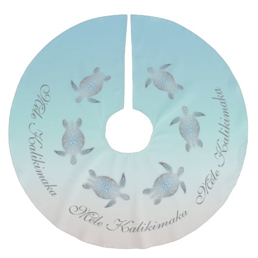 メレカリキマカ |ウミガメ |クリスマスハワイアン ブラッシュドポリエステルツリースカート (正面)