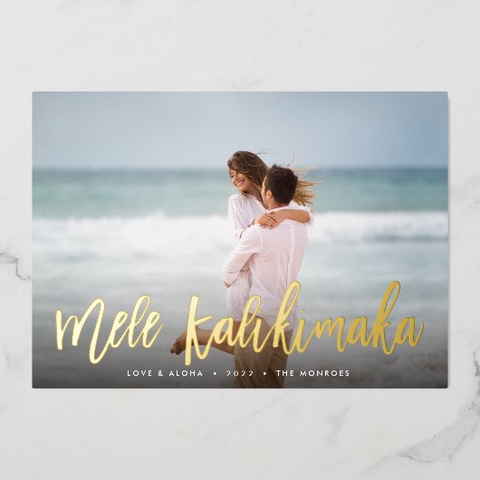 メレカリキマカ |ハワイの写真 箔シーズンカード (正面)