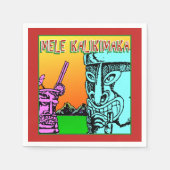 メレカリキマカ – ハワイアンクリスマスティキラブ スタンダードカクテルナプキン (正面)