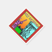 メレカリキマカ – ハワイアンクリスマスティキラブ スタンダードカクテルナプキン (角)