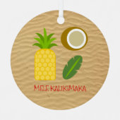 メレカリキマカ ハワイアンクリスマス メタルオーナメント (正面)