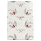 メレカリキマカ、ハワイアンスタイルクリスマス ミディアムペーパーバッグ (正面)