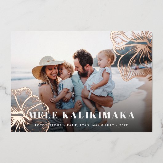 メレカリキマカ |ハワイアンフローラ写真 箔シーズンカード (正面)
