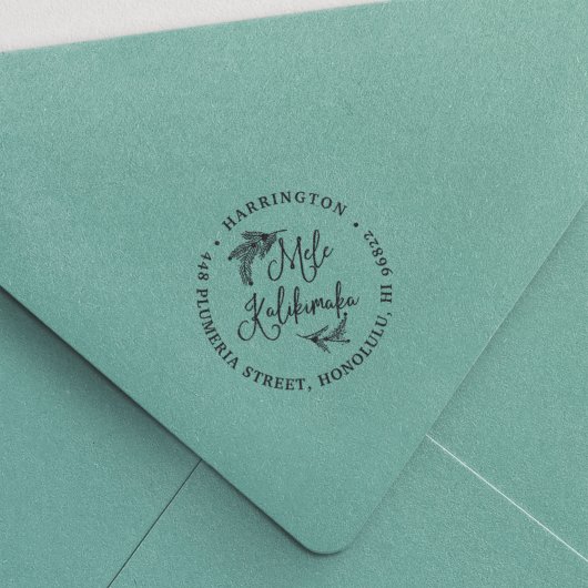 メレカリキマカ |ハワイアン休日差出人住所 セルフインキングスタンプ