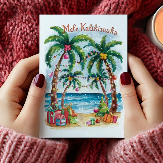 メレカリキマカ ハワイアン メリークリスマスカード シーズンカード