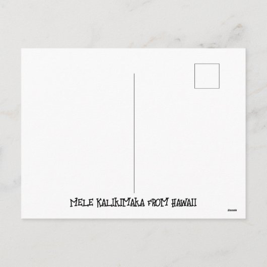 メレカリキマカ(ハワイ出身) シーズンポストカード (裏面)