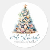 メレカリキマカ ビーチ クリスマス ラウンドシール (正面)