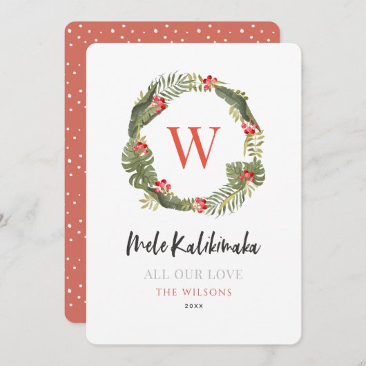 メレカリキマカ モノグラム トロピカル リース シーズンカード (正面/裏面)