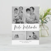 メレカリキマモダンカブラシスクリプトコラージュ写真 シーズンカード (スタンド正面)