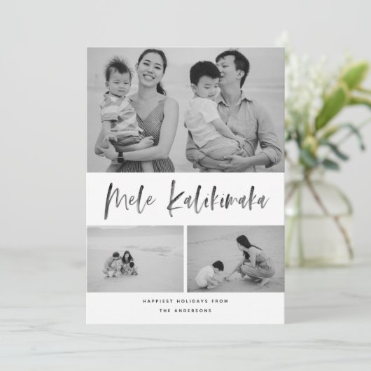 メレカリキマモダンカブラシスクリプトコラージュ写真 シーズンカード (スタンド正面)