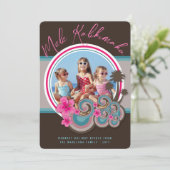 メレカリマカハイビスカスパームツリーズクリスマスフォト シーズンカード (スタンド正面)