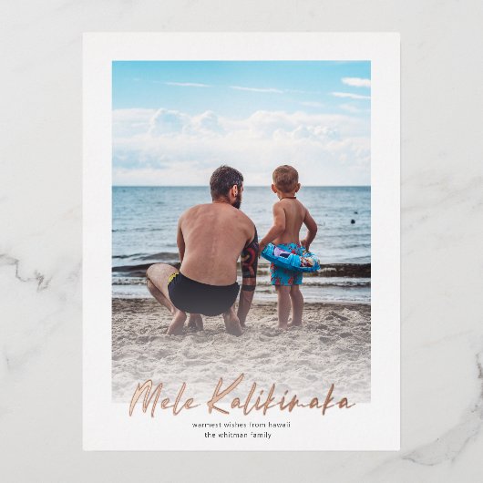 メレカリマカミニマル |垂直方向の写真 箔シーズンポストカード (正面)