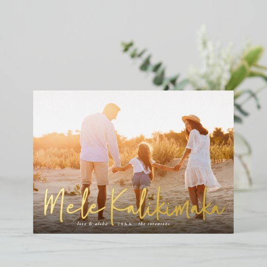 メレカリマカ |ハワイアン写真 箔シーズンカード (立ち正面)