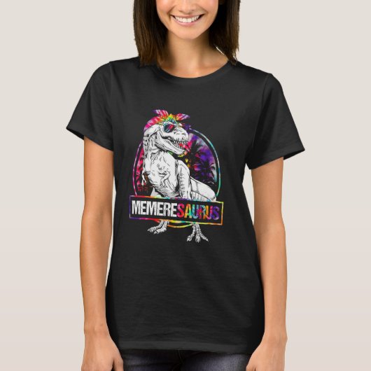 メレサウルス恐竜メメレサウルス家族マッチン Tシャツ (正面)