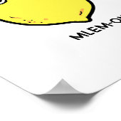 メレムオンレモンおもしろいフルーツプンポスター ポスター (角)