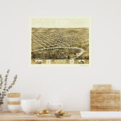 メレンゴ, IAパノラママップ – 1868 ポスター (キッチン)