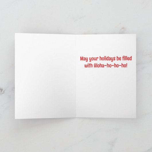 メレ・カリキマカのクリスマスカード サンキューカード (内部)