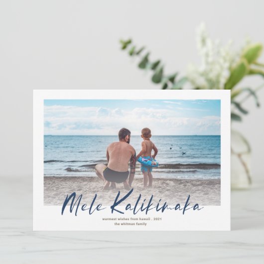 メレ・カリキマカミニマル写真クリスマス海軍 シーズンカード (スタンド正面)