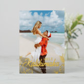 メレ・カリキマカ　トロピカル・フォイル　ホリデー・カード 箔シーズンカード (立ち正面)