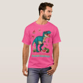 メロおもしろいンサウルススイカ恐竜Tレックス夏 Tシャツ (正面フル)