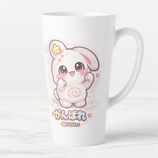 メロのモチバニー - できる限りのことをしてね! カフェラテマグ (右)